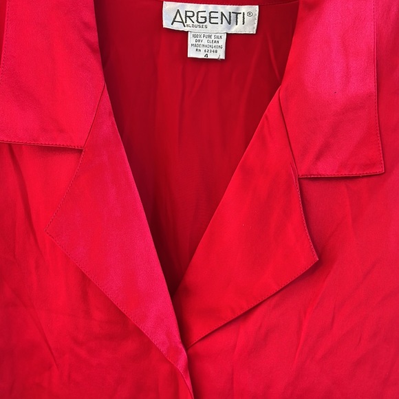 Argenti 100% silk button down blouse - Picture 3 of 7